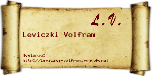 Leviczki Volfram névjegykártya